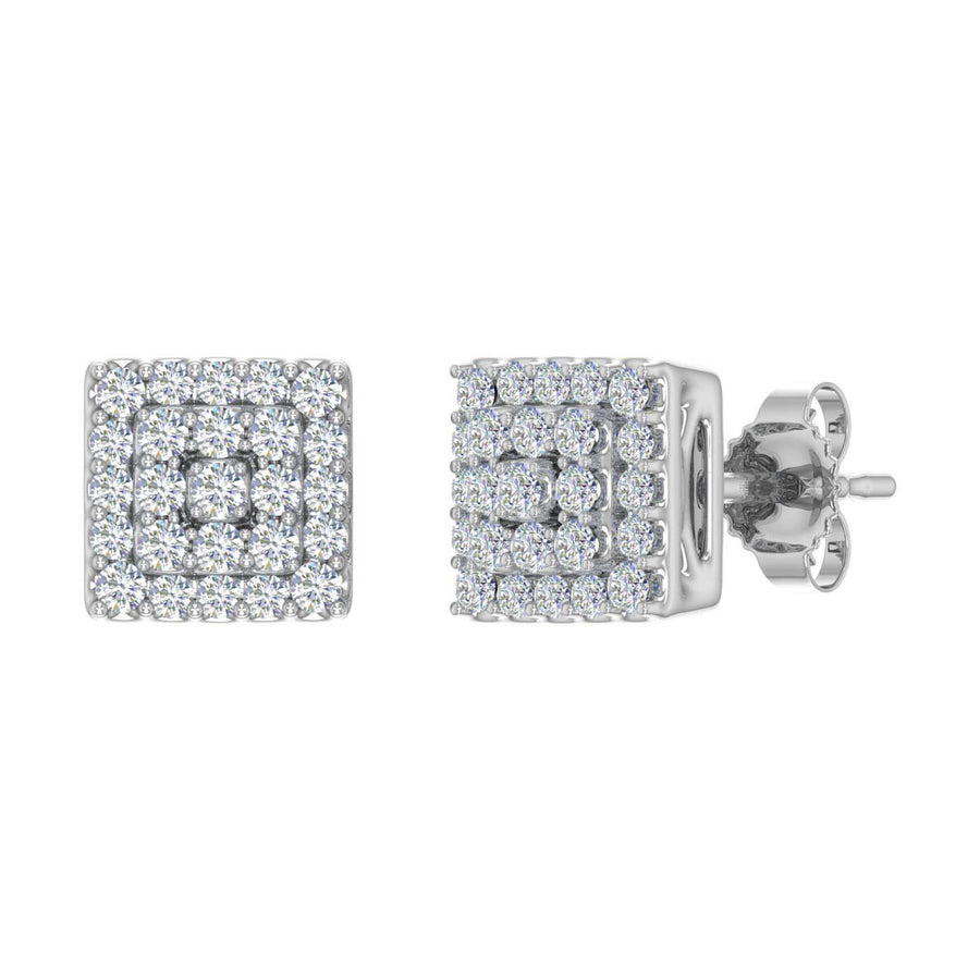 1/3 Carat Diamond Stud Earrings in Gold - IGI Certified