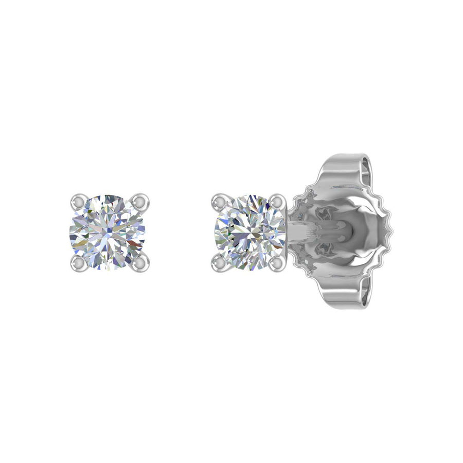 0.05 Carat 4-Prong Diamond Very Small Stud Earrings in Gold - IGI Certified