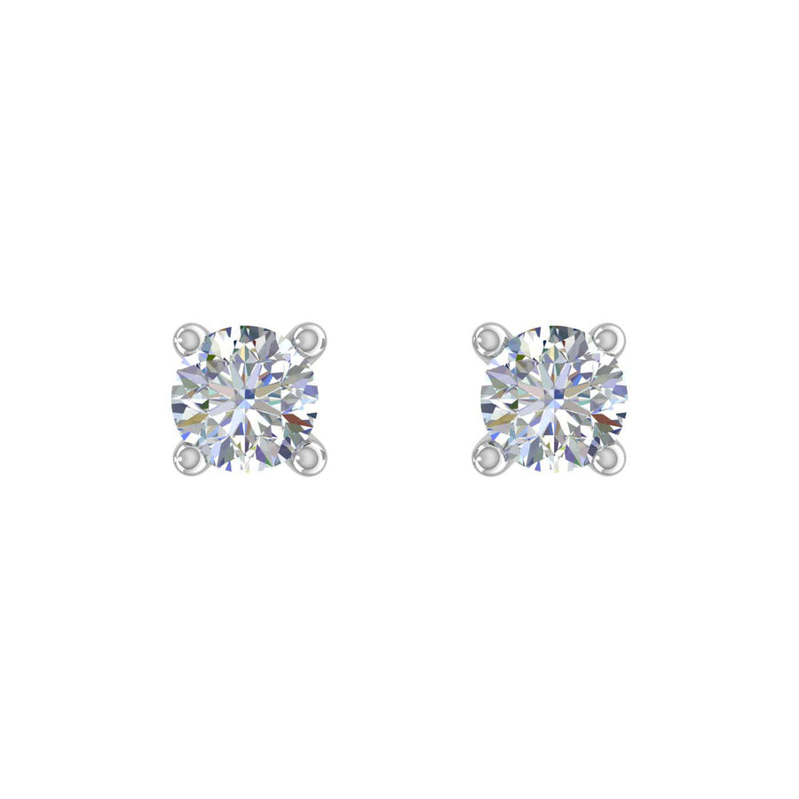 0.05 Carat 4-Prong Diamond Very Small Stud Earrings in Gold - IGI Certified