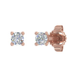 1/10 Carat 4-Prong Diamond Tiny Stud Earrings in Gold