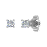 1/10 Carat 4-Prong Diamond Tiny Stud Earrings in Gold