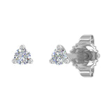 0.05 Carat 3-Prong Diamond Very Small Stud Earrings in Gold