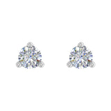1/10 Carat 3-Prong Diamond Tiny Stud Earrings in Gold - IGI Certified