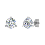 0.15 Carat 3-Prong Diamond Stud Earrings in Gold - IGI Certified