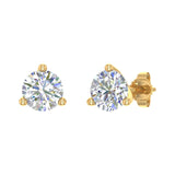 0.15 Carat 3-Prong Diamond Stud Earrings in Gold - IGI Certified