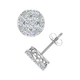 1 Carat (ctw) Cluster Diamond Stud Earrings in Gold - IGI Certified