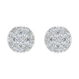 1 Carat (ctw) Cluster Diamond Stud Earrings in Gold - IGI Certified