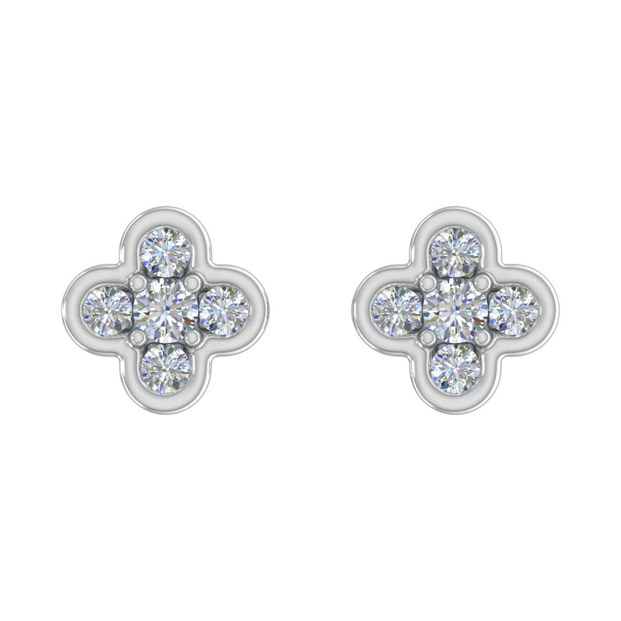 1/5 Carat Diamond Stud Earrings in Gold - IGI Certified
