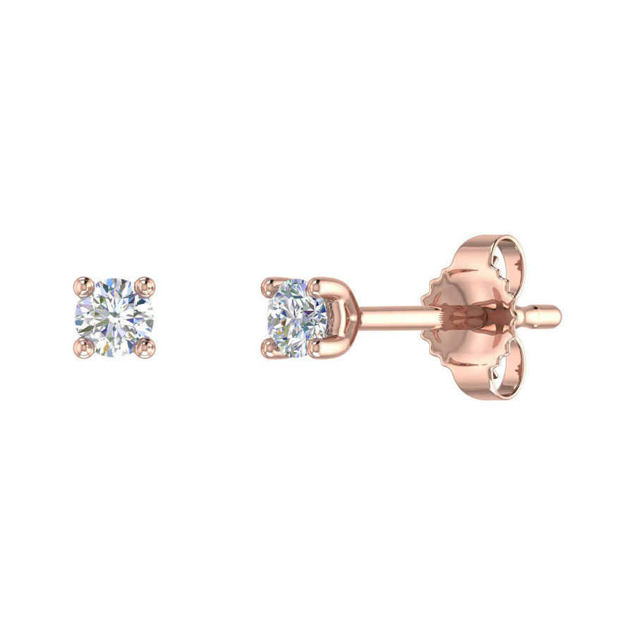 1/10 Carat Diamond Stud Earrings in Gold