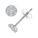 0.15 Carat Cluster Diamond Stud Earrings in Gold-ER-Preview 1