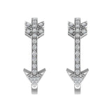 1/4 Carat Diamond Arrow Hoop Earrings in Gold