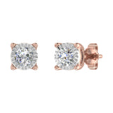 1/2 Carat Diamond Stud Earrings in Gold - IGI Certified