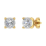 1/2 Carat Diamond Stud Earrings in Gold - IGI Certified