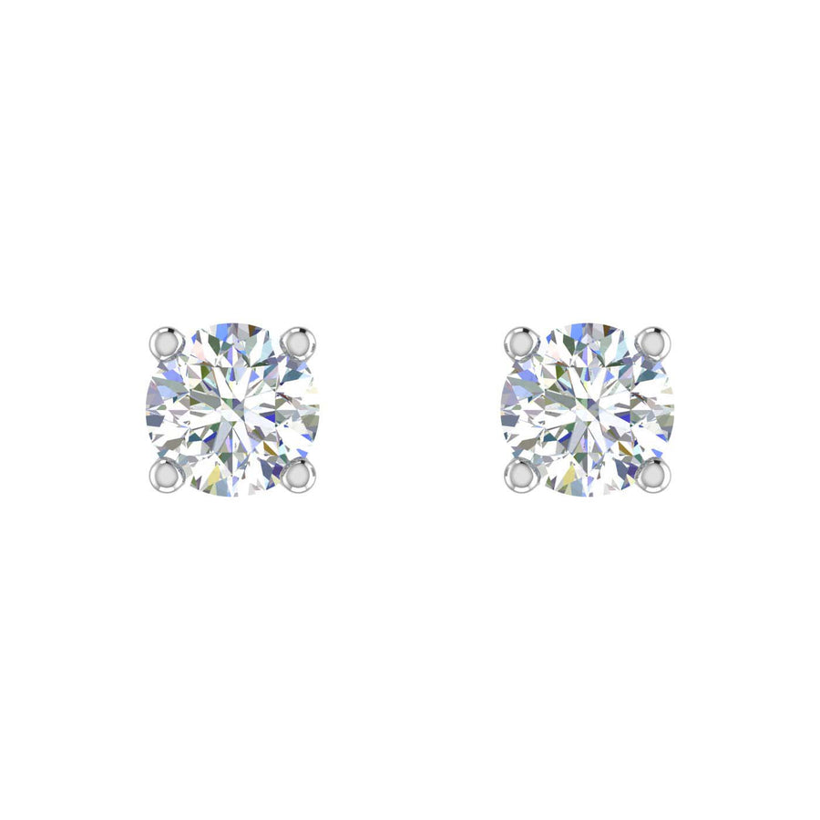 0.15 Carat 4-Prong Set Diamond Stud Earrings in Gold