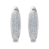 Gold Round Diamond Ladies Huggies Hoop Earrings (1/5 Carat) - ER-03768-I2I3-14KW - Preview 2