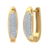 Gold Round Diamond Ladies Huggies Hoop Earrings (1/5 Carat)