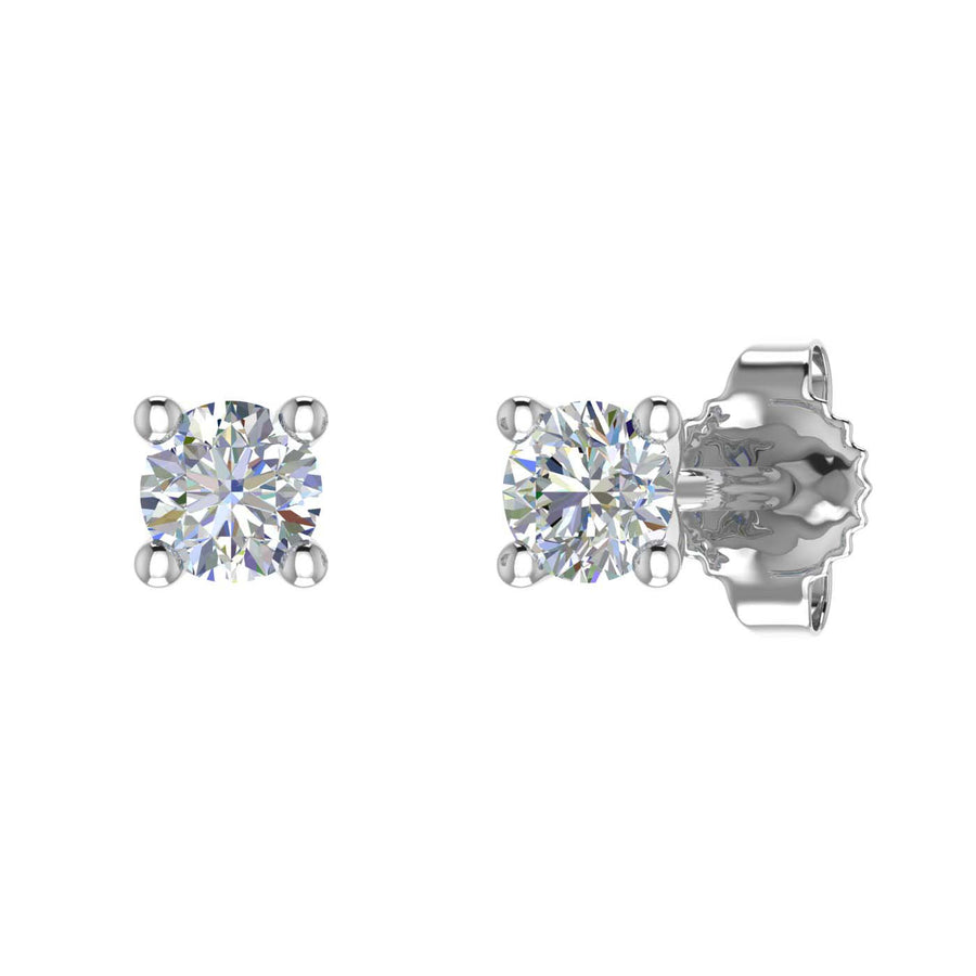 0.15 Carat 4-Prong Diamond Stud Earrings in Gold