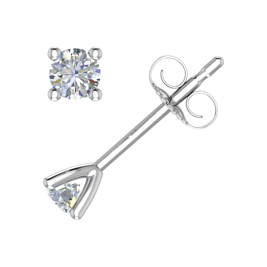 0.15 Carat 4-Prong Diamond Stud Earrings in Gold