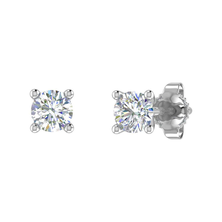 1/4 Carat 4-Prong Diamond Stud Earrings in Gold