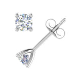 1/4 Carat 4-Prong Diamond Stud Earrings in Gold