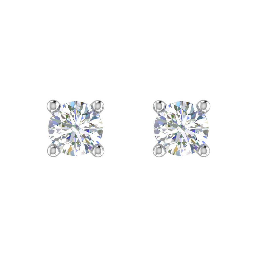 1/4 Carat 4-Prong Diamond Stud Earrings in Gold