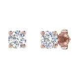 1/3 Carat 4-Prong Diamond Stud Earrings in Gold - IGI Certified
