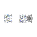 1/3 Carat 4-Prong Diamond Stud Earrings in Gold - IGI Certified