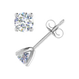 1/3 Carat 4-Prong Diamond Stud Earrings in Gold - IGI Certified