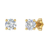 1/3 Carat 4-Prong Diamond Stud Earrings in Gold - IGI Certified