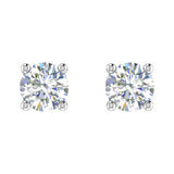 1 Carat 4-Prong Set Diamond Stud Earrings in Gold - IGI Certified