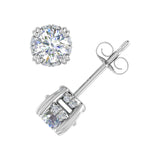 3/4 Carat Diamond Womens Stud Earrings in Gold - IGI Certified