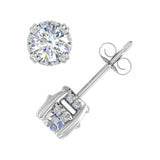 1 Carat Diamond Ladies Stud Earrings in Gold