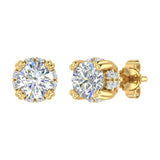 1 Carat Diamond Ladies Stud Earrings in Gold