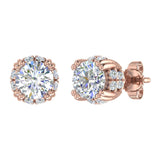 1.25 Carat Natural Diamond Stud Earrings in Gold - IGI Certified