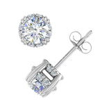 1.25 Carat Natural Diamond Stud Earrings in Gold - IGI Certified