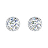1.25 Carat Natural Diamond Stud Earrings in Gold - IGI Certified