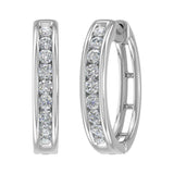 1/2 Carat Diamond Hoop Earrings in Gold