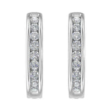 1/2 Carat Diamond Hoop Earrings in Gold