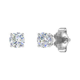 1/4 Carat 4-Prong Set Diamond Stud Earrings in Gold - IGI Certified