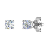 1/3 Carat 4-Prong Set Diamond Stud Earrings in Gold