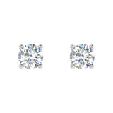 1/3 Carat 4-Prong Set Diamond Stud Earrings in Gold