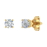 1/3 Carat 4-Prong Set Diamond Stud Earrings in Gold