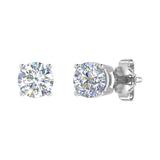 0.42 Carat 4-Prong Set Diamond Unisex Stud Earrings in Gold