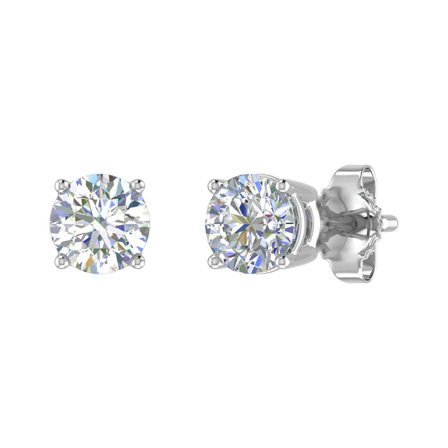 1/4 Carat 4-Prong Set Diamond Unisex Stud Earring in Gold (Single Piece)