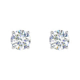 0.42 Carat 4-Prong Set Diamond Unisex Stud Earrings in Gold