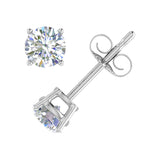 3/4 Carat 4-Prong Set Diamond Unisex Stud Earrings in Gold - IGI Certified