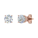 1 1/10 Carat 4-Prong Set Diamond Stud Earrings in Gold