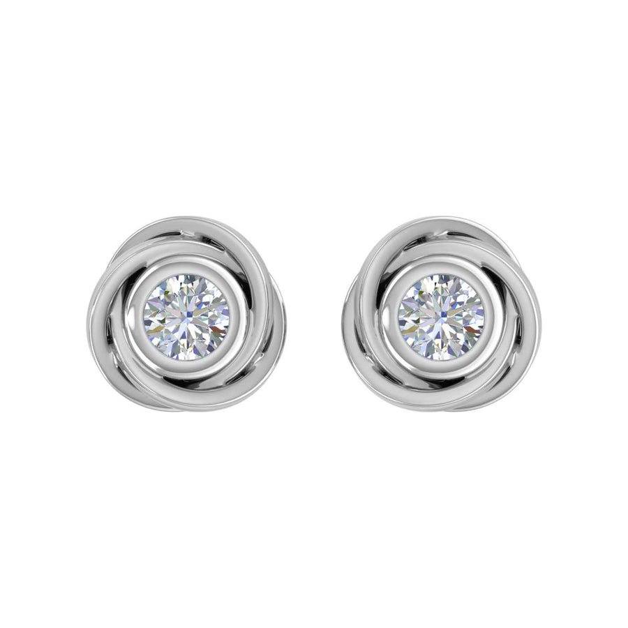 0.36 Carat Diamond Rose Stud Earrings in Gold - IGI Certified