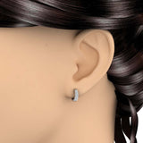 1/3 Carat Diamond Hoop Earrings in Gold
