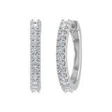 1/4 Carat Diamond Hoop Earrings in Gold